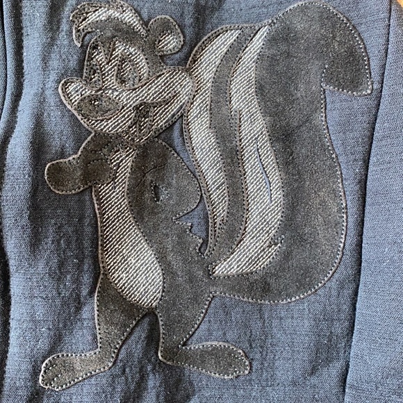 ICEBERG History vintage Looney Tunas Pepe Le Pew zip vest top 38 XXS - Picture 3 of 8